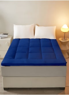 MAXQON Mattress Topper 6CM Thickness  Quilted Microfiber 600gsm, King/Queen/Double/Single Sizes, Color Blue  - Image 1