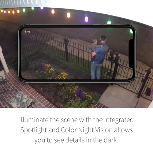 Arlo Essential Security Camera 1080p HD | Outdoor - Indoor | 2nd Gen | Wireless with Spotlight, 2-Way Audio, Color Night Vision, Live Stream, Real Time Notifications, Wide Angle - White, 3 Cameras - Image 3