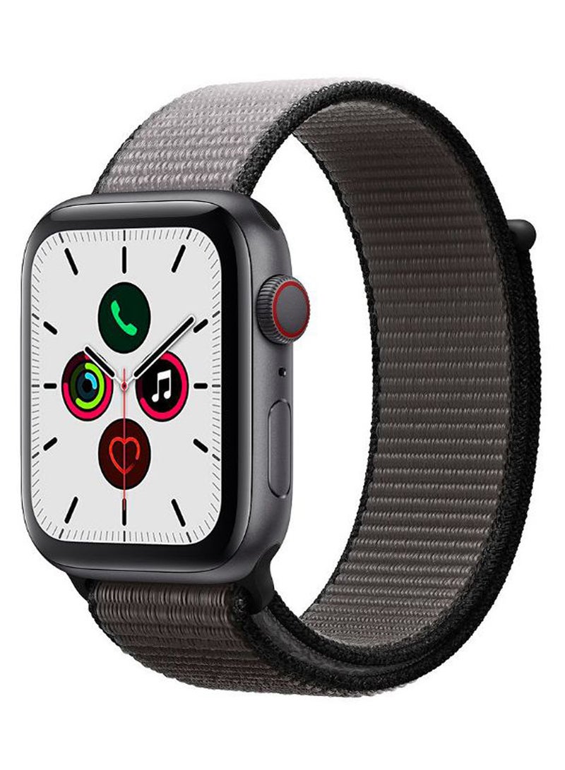 اليشمك سوار بديل من النايلون لساعات أبل ووتش سيريس 5/4/3/2/1 رمادي أنكور/أسود - Image 2