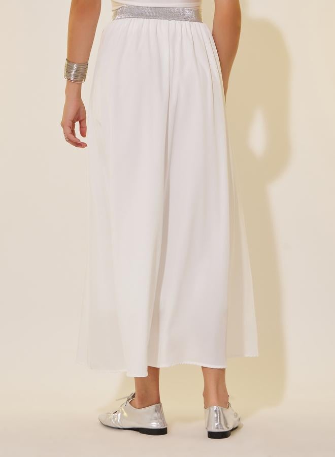Take Two Take Two Solid A-Line Maxi Skirt  - Image 4