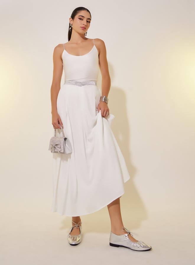 Take Two Take Two Solid A-Line Maxi Skirt  - Image 1