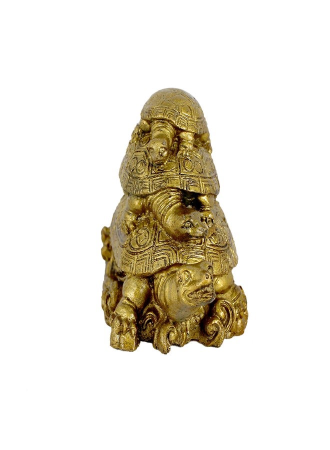 KARTIK Vastu Feng Shui Triple Tortoise Turtle Family for Protection, Good Luck, Wealth and Longevity(Resin, Multicolour) - Image 3