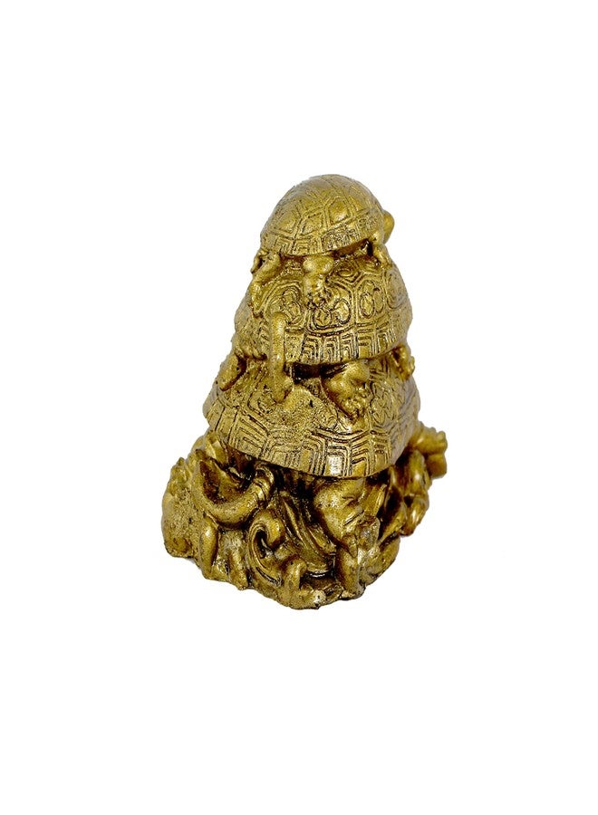 KARTIK Vastu Feng Shui Triple Tortoise Turtle Family for Protection, Good Luck, Wealth and Longevity(Resin, Multicolour) - Image 5
