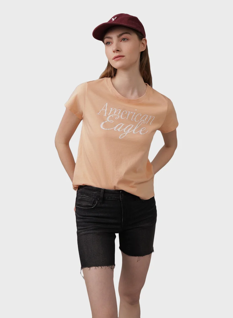 امريكان ايجل Graphic Crew Neck T-Shirt