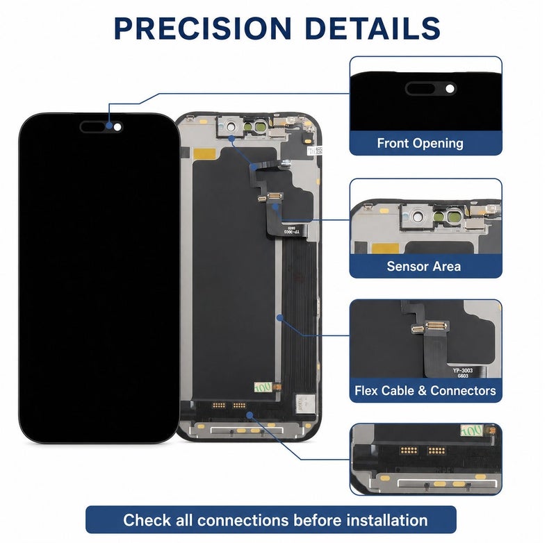 GX High-Quality Full Replacement Inner Screen Compatible With The iPhone 17 PRO Oled - Brand GX - Image 3