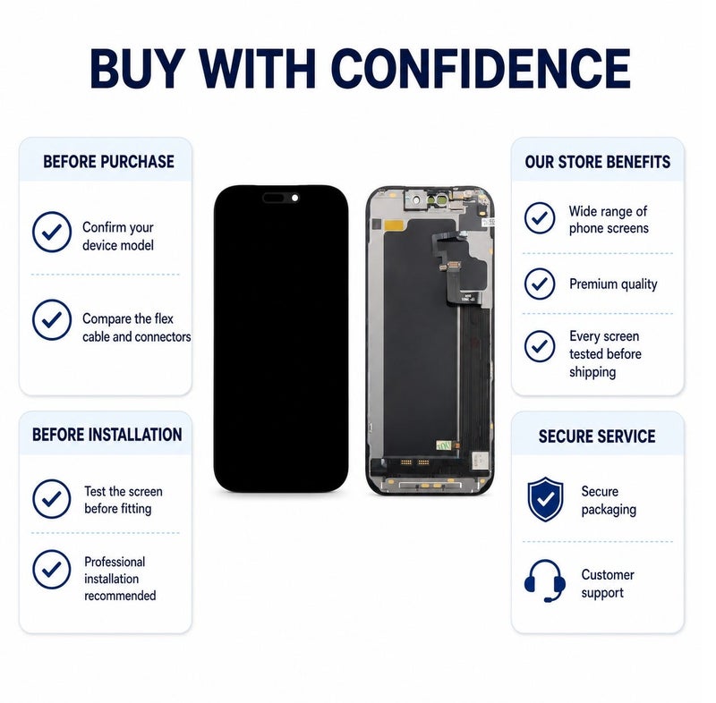 GX High-Quality Full Replacement Inner Screen Compatible With The iPhone 17 PRO Oled - Brand GX - Image 2
