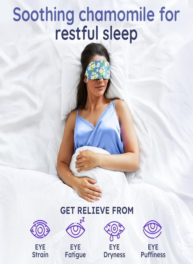 BLOOMORA 16 Pack Jasmine Steam Eye Mask for Dryness, Puffiness, Strain & Relaxation, Heated Eye Mask for Sleep & Travel, Self-Heating & Disposable Warm Compress, Travel Essentials, Relaxation Gifts for Women - Image 2