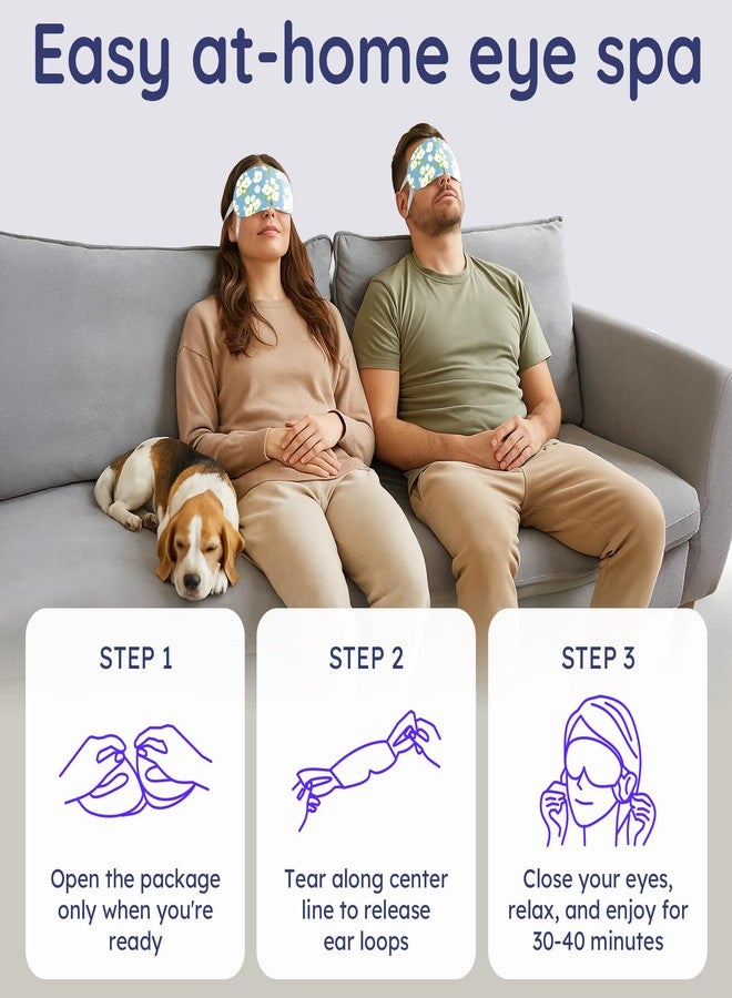 BLOOMORA 16 Pack Jasmine Steam Eye Mask for Dryness, Puffiness, Strain & Relaxation, Heated Eye Mask for Sleep & Travel, Self-Heating & Disposable Warm Compress, Travel Essentials, Relaxation Gifts for Women - Image 4