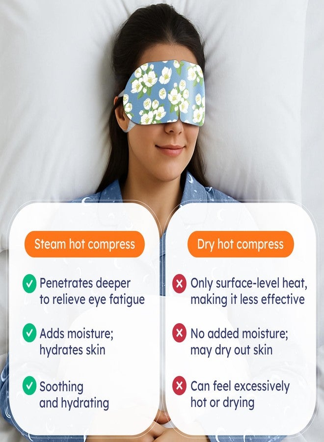 BLOOMORA 16 Pack Jasmine Steam Eye Mask for Dryness, Puffiness, Strain & Relaxation, Heated Eye Mask for Sleep & Travel, Self-Heating & Disposable Warm Compress, Travel Essentials, Relaxation Gifts for Women - Image 5