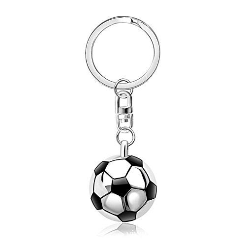 MXXGMYJ MagicW Metal Football Keyrings Sport Ball and Racket Keychain Birthday Christmas Gift - Image 1