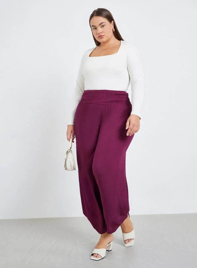 ستايلي بنطال بمقاس كبير بأرجل واسعة