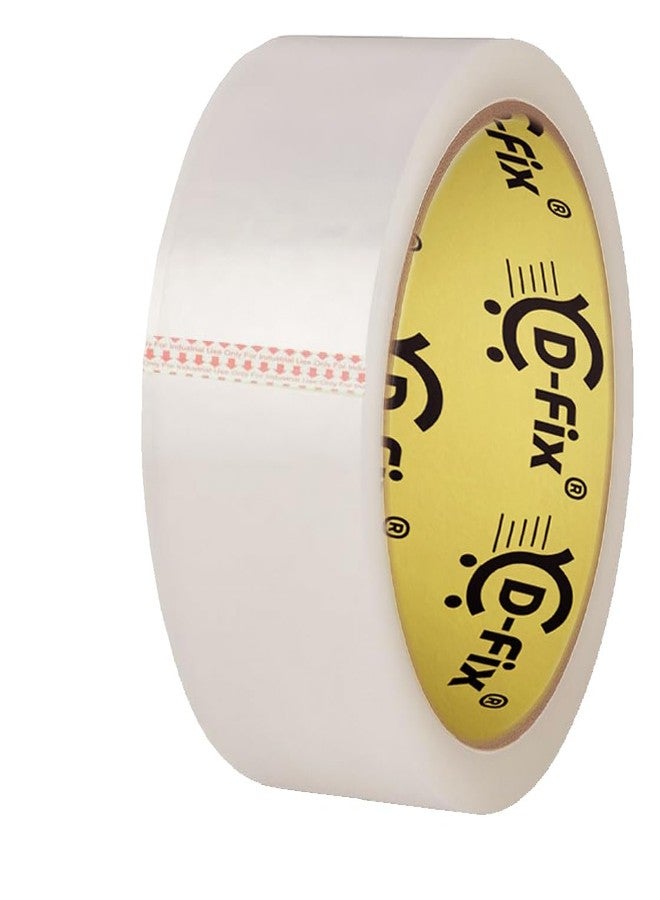 D-Fix شريط لاصق شفاف ذاتي اللصق من دي-فيكس® - طول 65 مترًا - عرض 72 مم / 3 بوصات - لفة واحدة في العبوة - شريط تغليف صناعي من مادة BOPP لمواد تغليف التجارة الإلكترونية - Image 1