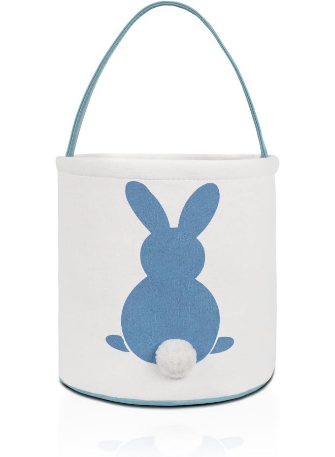 مونوبلانكس Easter Bunny Basket Bags for Boys Girls, Rabbit Bucket Tote for Easter Egg Hunts Decorations Candy Gifts Storage - Image 1