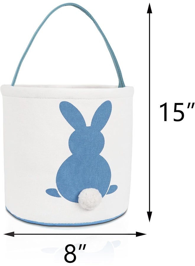 مونوبلانكس Easter Bunny Basket Bags for Boys Girls, Rabbit Bucket Tote for Easter Egg Hunts Decorations Candy Gifts Storage - Image 4