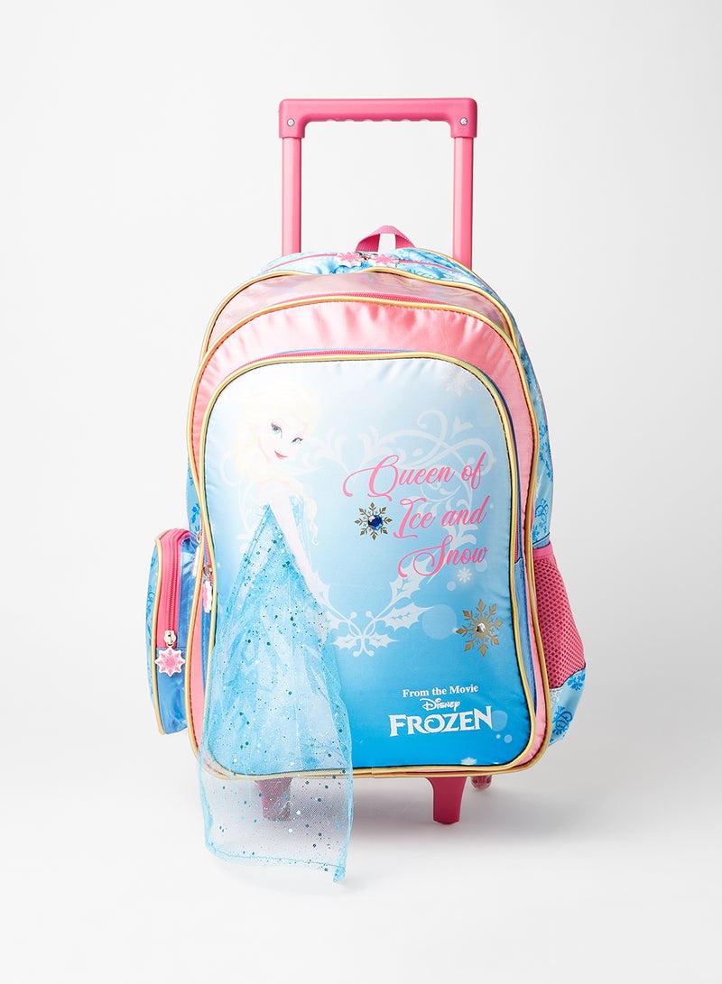 Disney Queen Of Ice And Snow Printed Trolley Backpack Multicolour - Image 1