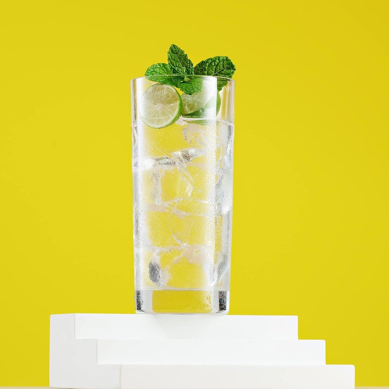 Godinger Highball Drinking Glasses, Italian Made Tall Glass Cups, Water Glasses Drinking Set, Cocktail Glasses - 14oz, Set of 4, Made In Italy - Image 3