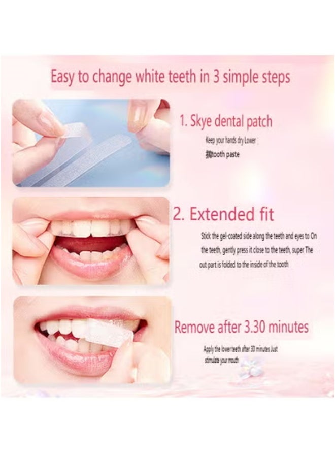 إيفيسميل لصقات أسنان آيفي سمايل 6% HP، لصقات رطبة لإزالة اصفرار الأسنان وتبييضها، مجموعة 28 لصقة/علبة - Image 5