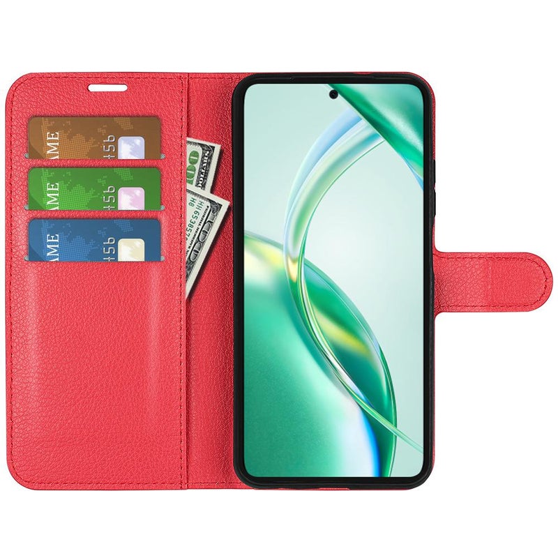 HuHa Protective Cover For Honor 200 Smart Litchi Texture Horizontal Flip Leather Phone Case with Holder(Red) - Image 4