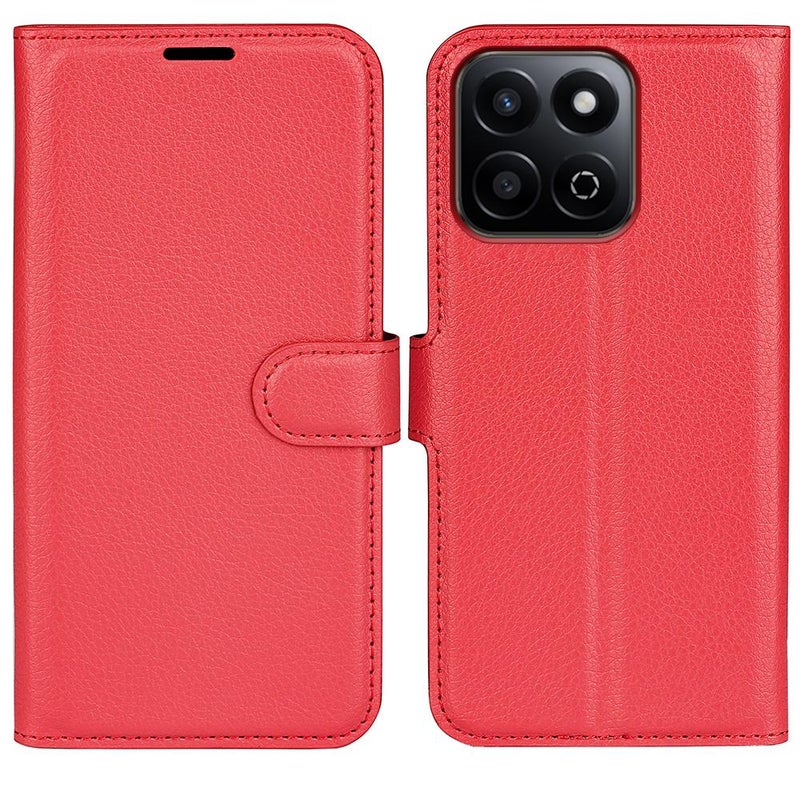 HuHa Protective Cover For Honor 200 Smart Litchi Texture Horizontal Flip Leather Phone Case with Holder(Red) - Image 1