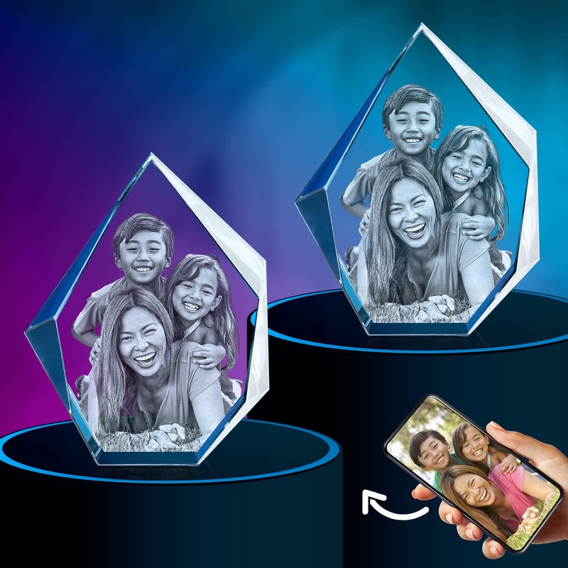 Artpix 3D Crystal Photo مخصصة يوم الأب هدايا للرجال أبي الجد زوجة الزوج هدايا شخصية رائعة مع صورتك الخاصة - Image 1