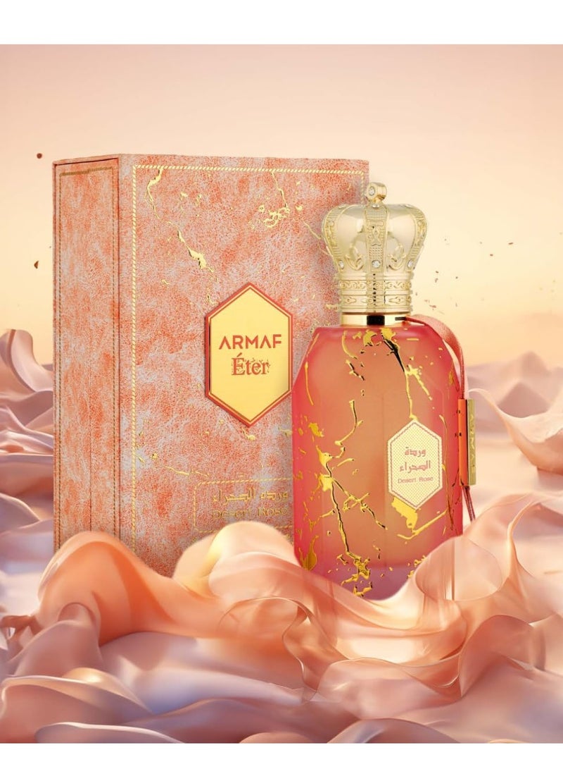 أرماف عطر او دي بارفان ايتر ديزرت روز بينك للنساء والرجال من ارماف، برائحة زهور العنبر ويدوم طويلًا، 100 ملليلتر - Image 1