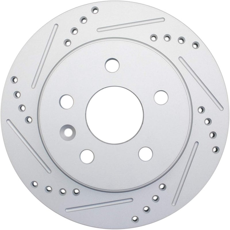 TRQ Rear Performance Brake Rotors Set Premium G-Coated Cross Drilled & Slotted Compatible with 2013-2022 Buick Encore 2011-2015 Chevrolet Cruze 2016 Cruze Limited 2013-2019 Sonic 2015-2022 Trax - Image 5