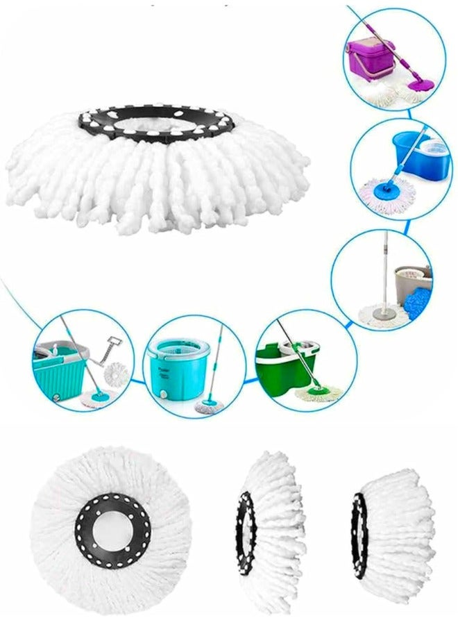 Chase Up 2 Pieces | Spin Mop Replacement Head Mop Refill Compatible with Circle Swivel Mops Microfiber Swivel Mop Refill,Deep Clean,Machine Washable and Easy to Replace - Image 2
