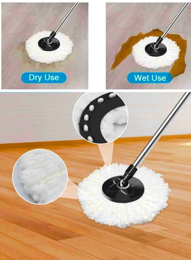 Chase Up 2 Pieces | Spin Mop Replacement Head Mop Refill Compatible with Circle Swivel Mops Microfiber Swivel Mop Refill,Deep Clean,Machine Washable and Easy to Replace - Image 3