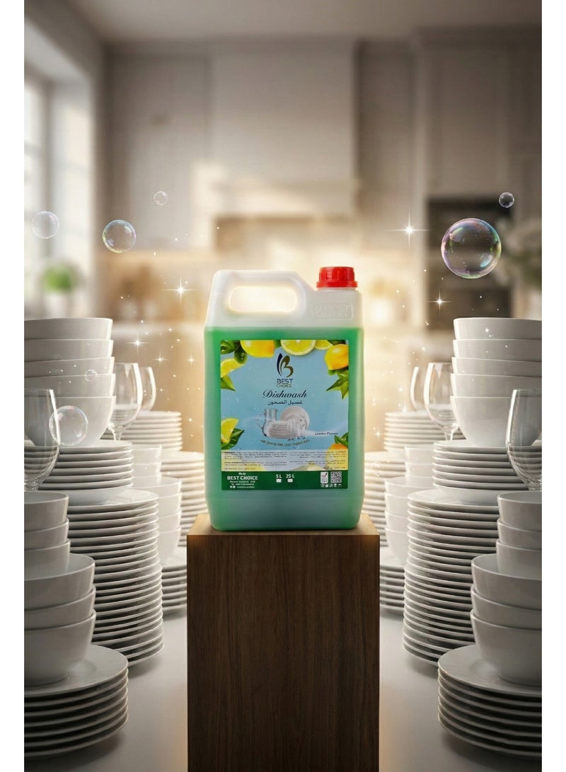 Best Choice Premium Lemon Scented 5L Dish Wash,Grease & Stain Remover | Powerful Cleaning, Long-Lasting Freshness | Gentle on Hands | Ideal for Home, Restaurant & Commercial Use - Image 4