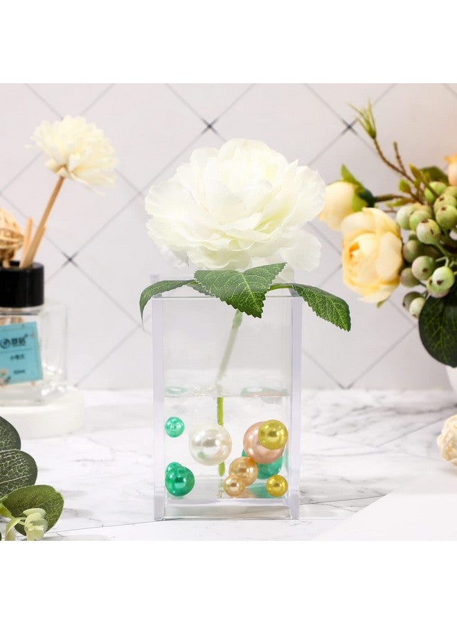 Geyee 8 Pack Clear Acrylic Pen Holder Cup Makeup Brush Holder Desk Goth Accessories Holder Acrylic Clear Container Organizer For Office School Home Supplies - Image 5