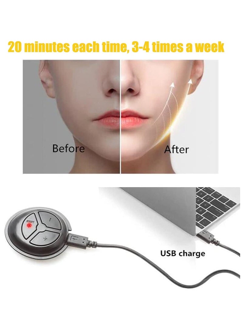 Y&D V-Face MassagerElectric Double Chin Reducer3 Massage ModesV Face Lifting MachineMicrocurrent Facial Massager DeviceFacial LiftUSB Charged Black  - Image 4
