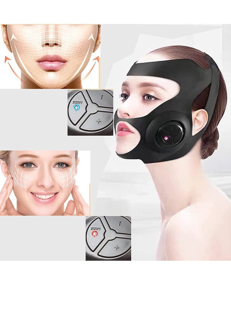 Y&D V-Face MassagerElectric Double Chin Reducer3 Massage ModesV Face Lifting MachineMicrocurrent Facial Massager DeviceFacial LiftUSB Charged Black  - Image 2