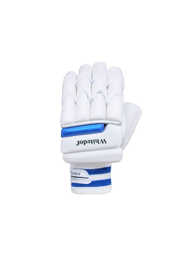 WHITEDOT SPORTS WHITEDOT SPORTS Alpha Levlon Leather Cricket Batting Gloves Ideal for Men's (Large/Adult, Right Hand, White) - Image 3