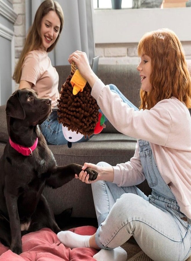 AWOOF Dog Snuffle Toy Dog Enrichment Toys Interactive Puzzle Dog Toys Encourage Natural Foraging Skills Slow Feeder for Training and Stress Relief, Cloth Strip Hiding Food Chew Toys with Squeaky Toy - Image 5