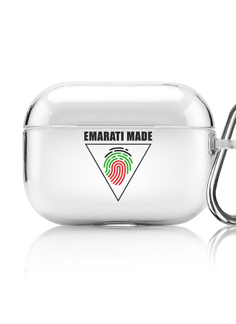 Classic Clear printed Case for Apple AirPods Pro 2nd Generation Thin Transparent Cover [Designed for Apple AirPods Pro 2nd Generation] - Emarati Made Triangle