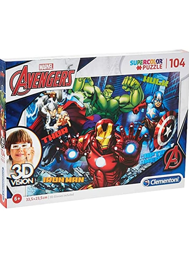 كلمينتوني بازل ثري دي مارفيل أفينجرز 104 قطعة ، متعدد الألوان ، 20606.3 ، 6800000198 - Image 1