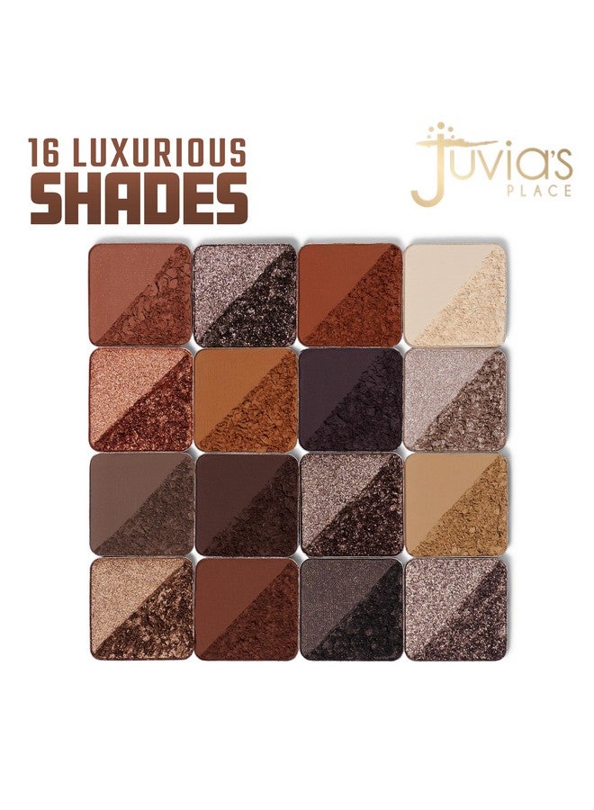 جوفياس بليس لوحة ظلال العيون "جوفيا بليس كوفي شوب" - لوحة من 16 لونًا، لون بني فاتح، بني محمر، وشوكولاتة داكنة غنية، غير لامعة ولامعة، غنية التصبغ وملمس زبدي - Image 3