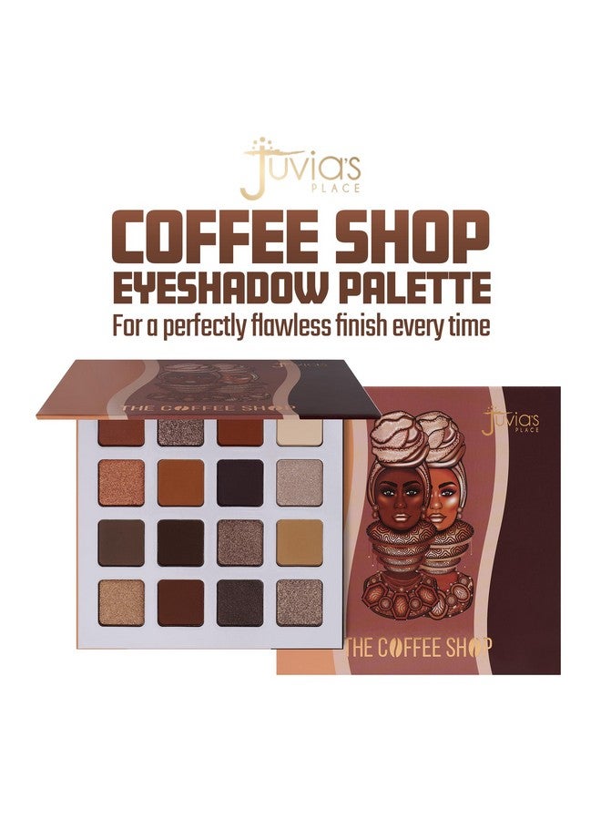 جوفياس بليس لوحة ظلال العيون "جوفيا بليس كوفي شوب" - لوحة من 16 لونًا، لون بني فاتح، بني محمر، وشوكولاتة داكنة غنية، غير لامعة ولامعة، غنية التصبغ وملمس زبدي - Image 2