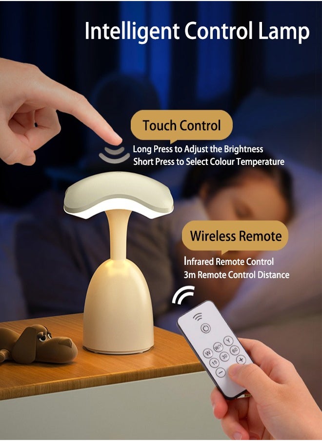 Generic - Dimmable Eye Protection Bedside Night Light,Smart Touch Light,Rechargeable Light with Remote Control - Image 1