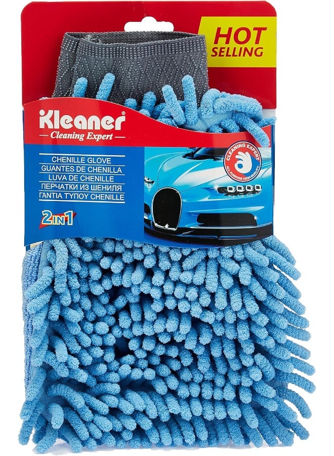 Kleaner Chenille Glove Double Side Use For Home And Car Auto 24X16Cm - Image 1