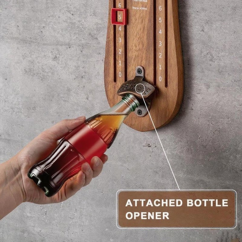 SITOO Hook and Ring Games with Bottle Opener, Ring Toss Game for Adults, Ring Toss Game for Indoor and Outdoor Use, Gifts for Men(Wood) - Image 4