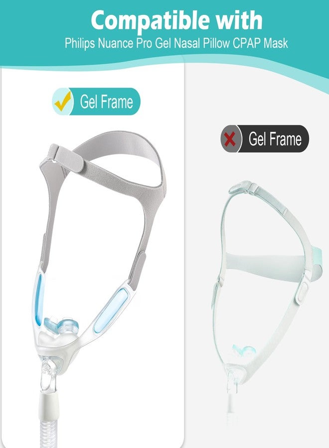 Methuker Nuance Pro Headgear - Replacement Strap Compatible with Nuance Pro Gel Nasal Pillow Mask, Closed Edges Design, CPAP Headgear Replace Part - Image 3