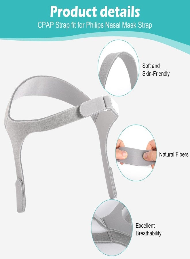 Methuker Nuance Pro Headgear - Replacement Strap Compatible with Nuance Pro Gel Nasal Pillow Mask, Closed Edges Design, CPAP Headgear Replace Part - Image 2