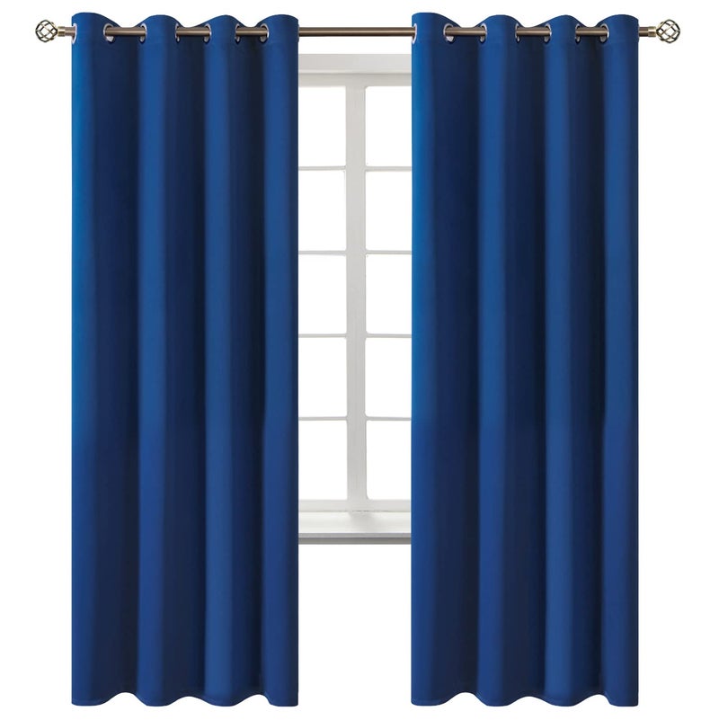 BGment الستائر التعتيم في غرفة النوم - الغرفة المعزولة الحرارية الغامق ستائر غامق لغرفة المعيشة 52 × 72 بوصة 2 لوحات ملكية - Image 1