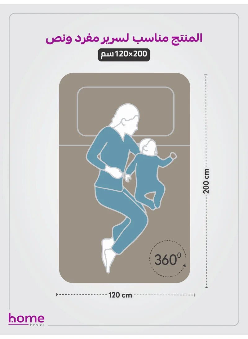 Donetella Bedding Fitted Sheet - Fits 120x200 Cm Bed For Twin Bed 2 Pcs (1 Fitted Sheet and 1 Pillowcase) - 30 Cm Deep Pocket - Solid Bed Sheet