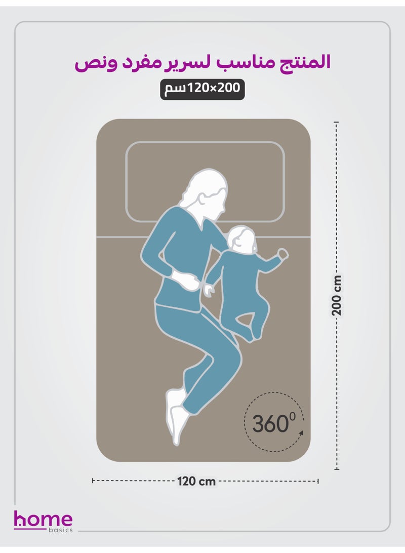 Donetella Bedding Fitted Sheet - Fits 120x200 Cm Bed For Twin Bed 2 Pcs (1 Fitted Sheet and 1 Pillowcase) - 30 Cm Deep Pocket - Solid Bed Sheet - Image 2