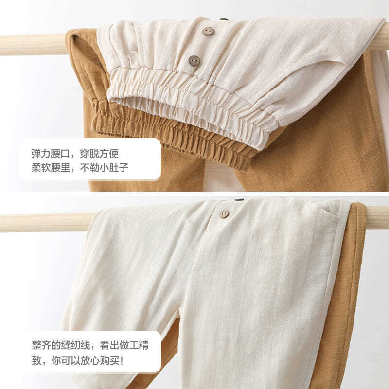 Summer Boy'S Cotton And Linen Capri Pants Middle Pants New Summer Summer Children'S Wear 1 Year Old Children'S 3 Children'S Baby Western Style - Image 3