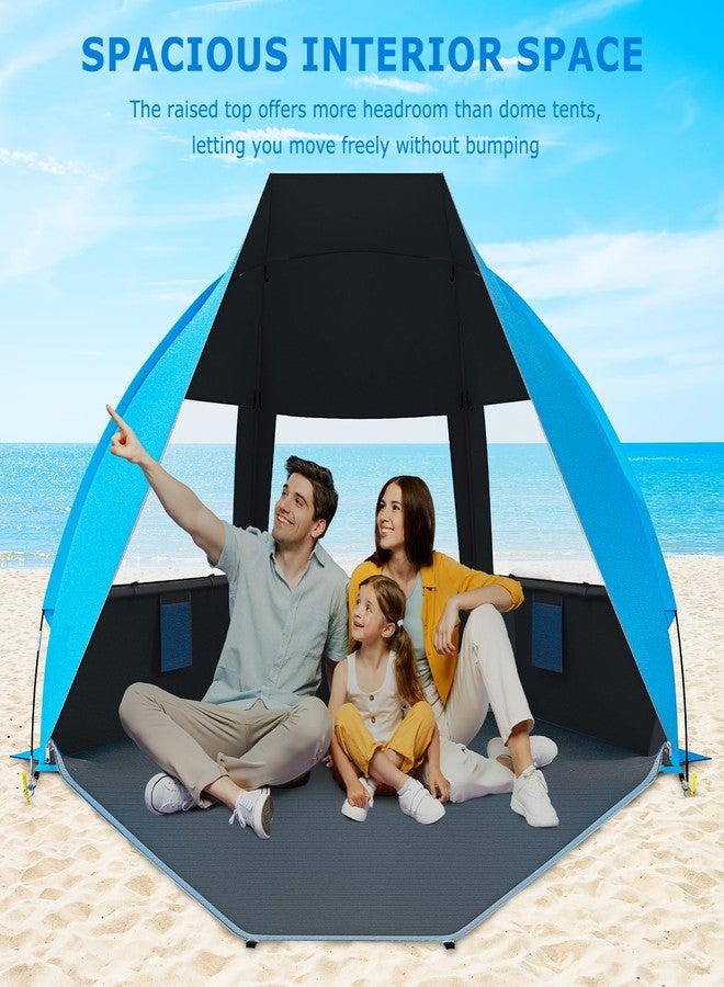 Gorich Portable Beach Tent for 3-7 Person with UPF 50+ UV Protection, Lightweight & Foldable Sun Shelter with 5 Sand Bags, Easy Setup Windproof Beach Umbrella Sun Shade - Image 2