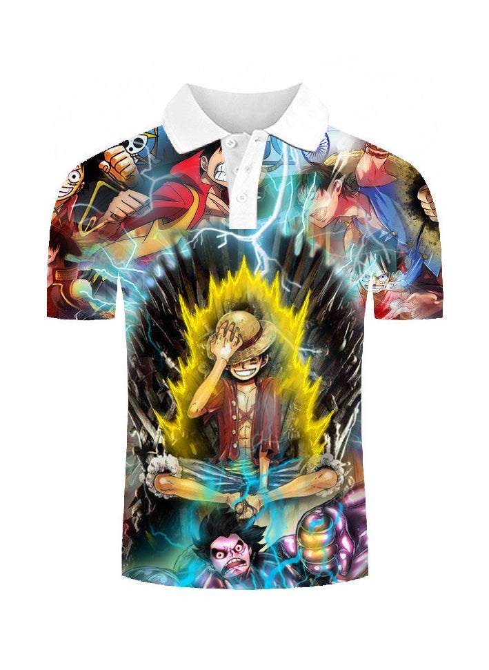 KUYING New One Piece Printed Casual Polo Shirt  - Image 1