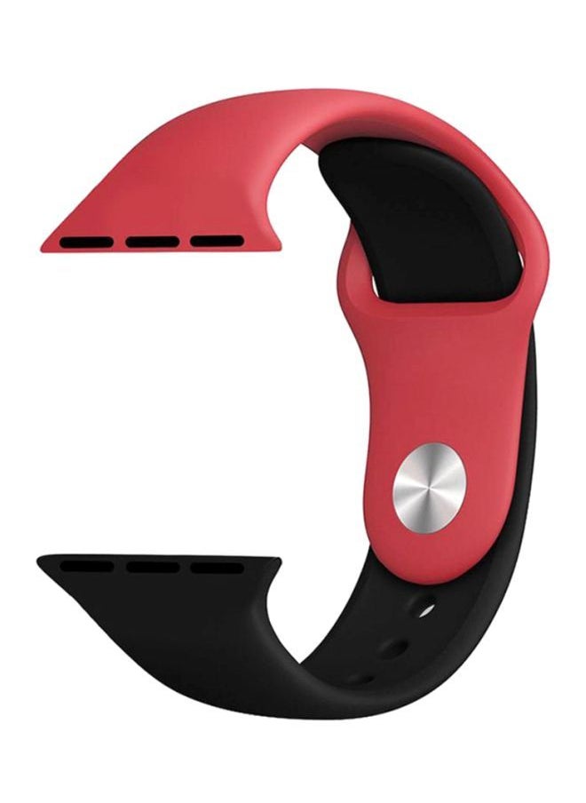 Generic - Replacement Band For Apple Watch Series 1/2/3/4 Red/Black - Image 1